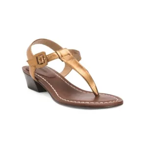 BERNARDO bronze Made In Brazil Leather Goya Heeled Sandals