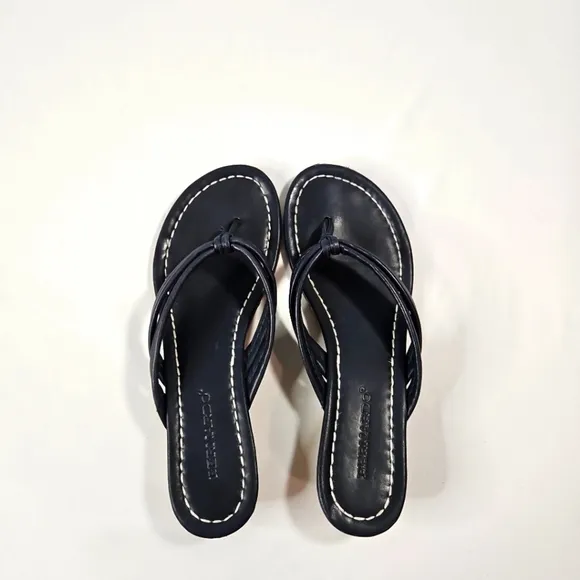 Bernardo Miami Navy Blue Leather Sandals Sz 8.5