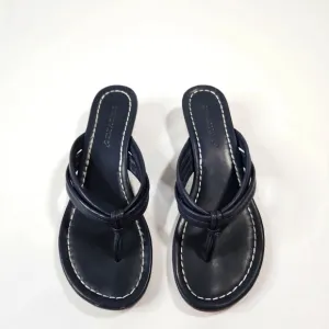 Bernardo Miami Navy Blue Leather Sandals Sz 8.5