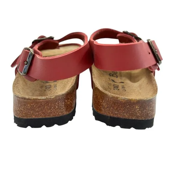 Betula By Birkenstock Red Vegan Leather Milano Sandals Red Women's Size 6