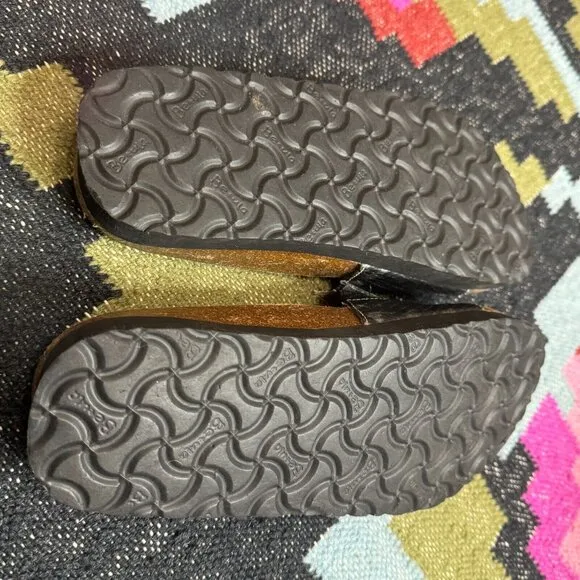 Betula licensed by Birkenstock Platform Slide Sandals, EU 40, Black Reptile
