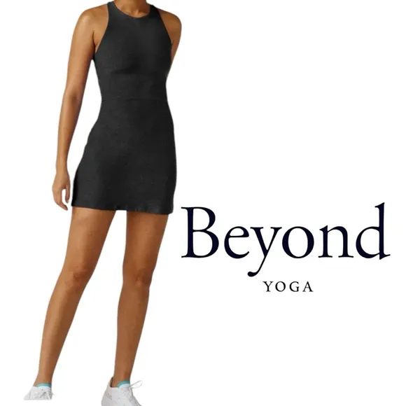 Beyond Yoga black Spacedye Refocus Dress Size Small Darkest Night spacedye black