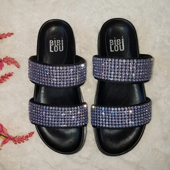 Bibi Lou Embellished Rhinestone Sandals
