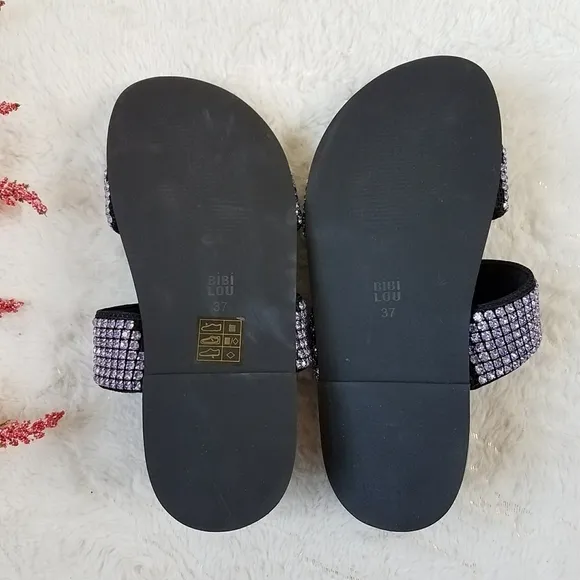 Bibi Lou Embellished Rhinestone Sandals