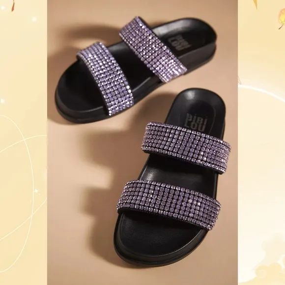 Bibi Lou Embellished Rhinestone Sandals