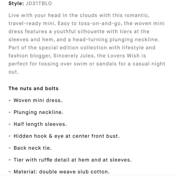 Billabong x Sincerely Jules Lovers Wish Dress