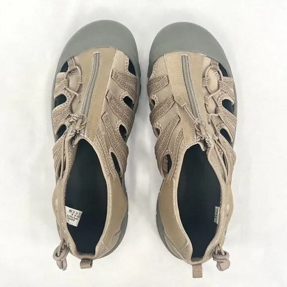 Billy River Sport Taupe Tan Adjustable Bungee Zipper Slip On Outdoor Sandals 10W