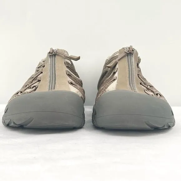 Billy River Sport Taupe Tan Adjustable Bungee Zipper Slip On Outdoor Sandals 10W