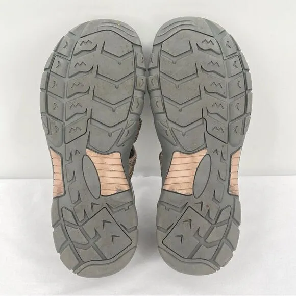 Billy River Sport Taupe Tan Adjustable Bungee Zipper Slip On Outdoor Sandals 10W