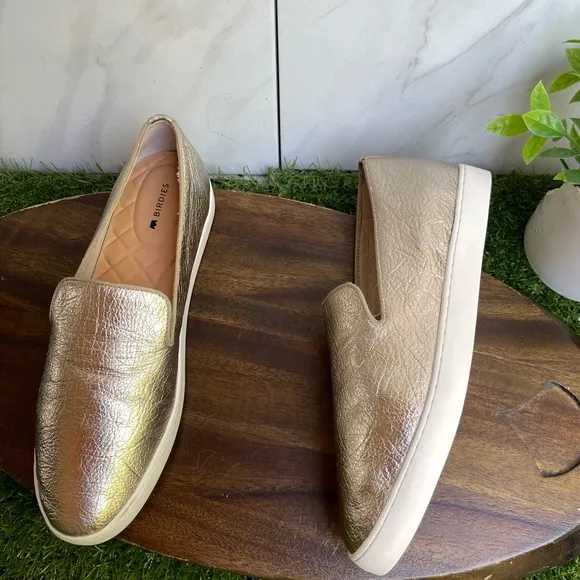 BIRDIES golden Swift Leather loafers Size 9.5 gently used