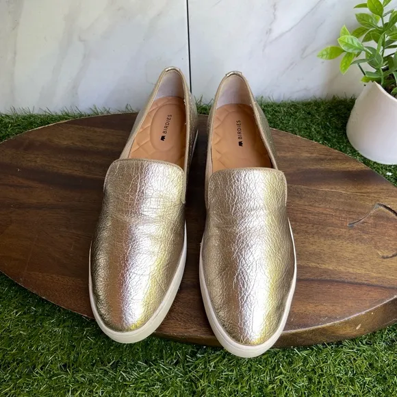 BIRDIES golden Swift Leather loafers Size 9.5 gently used