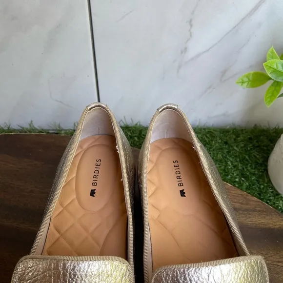 BIRDIES golden Swift Leather loafers Size 9.5 gently used