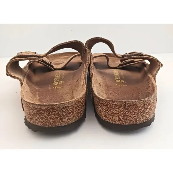 Birkenstock Arizona 2 Strap Lt Brown Suede Made in Germany EU 46 US 13-13.5