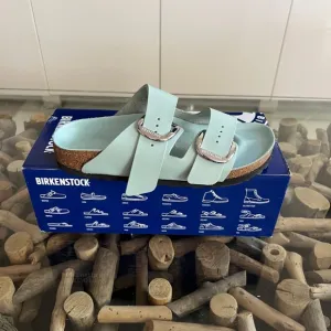 BIRKENSTOCK Arizona Big Buckle High Shine Surf Green Sandals