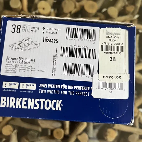 BIRKENSTOCK Arizona Big Buckle High Shine Surf Green Sandals