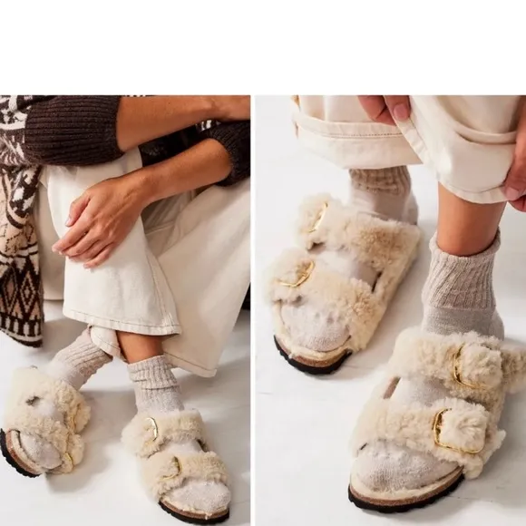 BIRKENSTOCK Arizona Big Buckle Teddy in Size 39 US 8-8.5