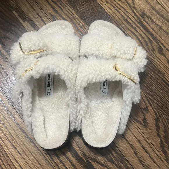 BIRKENSTOCK Arizona Big Buckle Teddy in Size 39 US 8-8.5