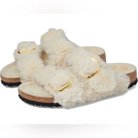 BIRKENSTOCK Arizona Big Buckle Teddy in Size 39 US 8-8.5