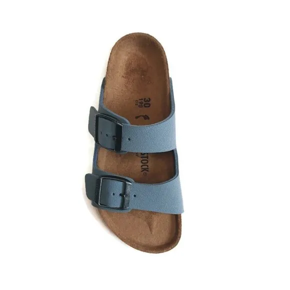 Birkenstock Arizona Birkibuc Sandals Kids Size US C 12 EU 30 Blue NARROW