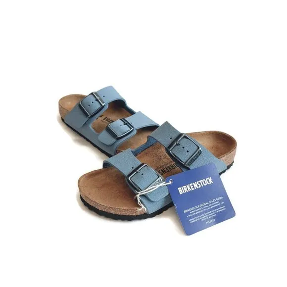 Birkenstock Arizona Birkibuc Sandals Kids Size US C 12 EU 30 Blue NARROW