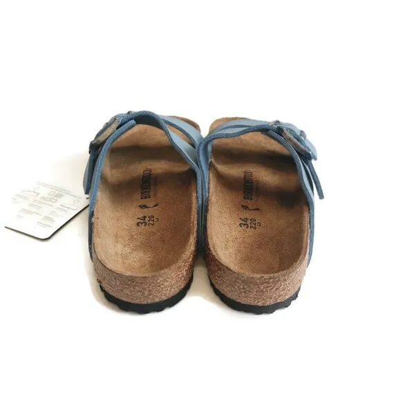Birkenstock Arizona Birkibuc Sandals Kids Size US L 3 EU 34 Blue NARROW