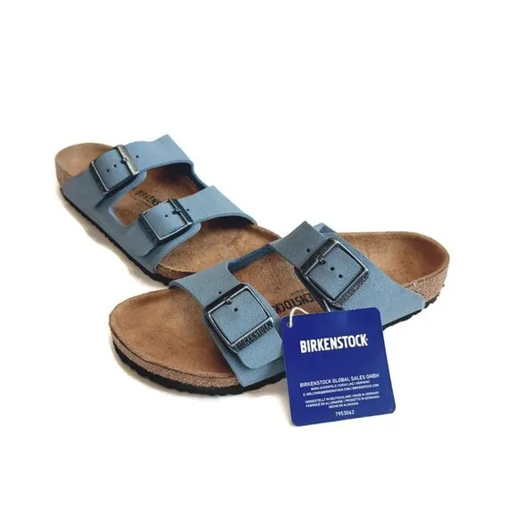 Birkenstock Arizona Birkibuc Sandals Kids Size US L 3 EU 34 Blue NARROW
