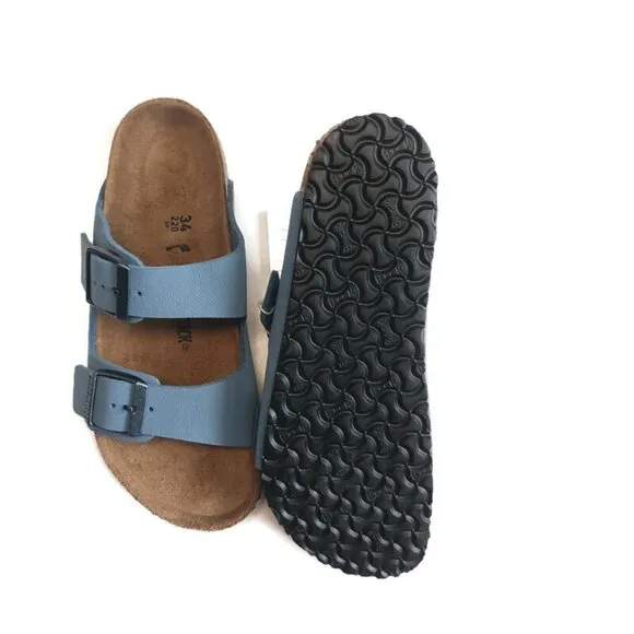 Birkenstock Arizona Birkibuc Sandals Kids Size US L 3 EU 34 Blue NARROW