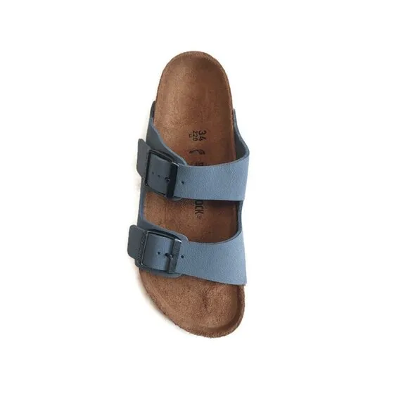 Birkenstock Arizona Birkibuc Sandals Kids Size US L 3 EU 34 Blue NARROW