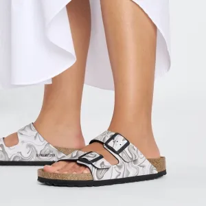 Birkenstock Arizona Birko-Flor Sandals – Black/White Marbled – NWT