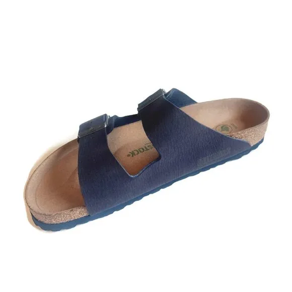 Birkenstock Arizona Birko-Flor Sandals Mens 9 Womens 11 Desert Dust Indigo Blue