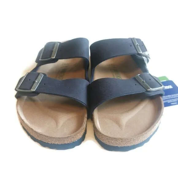 Birkenstock Arizona Birko-Flor Sandals Mens 9 Womens 11 Desert Dust Indigo Blue