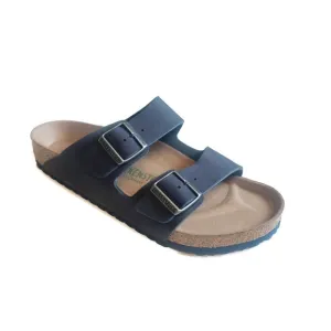Birkenstock Arizona Birko-Flor Sandals Mens 9 Womens 11 Desert Dust Indigo Blue