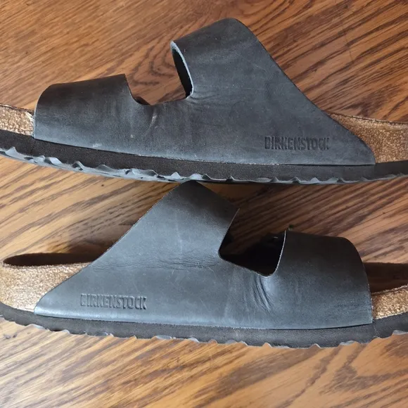 BIRKENSTOCK Arizona Black Soft Footbed Sandals Size 42