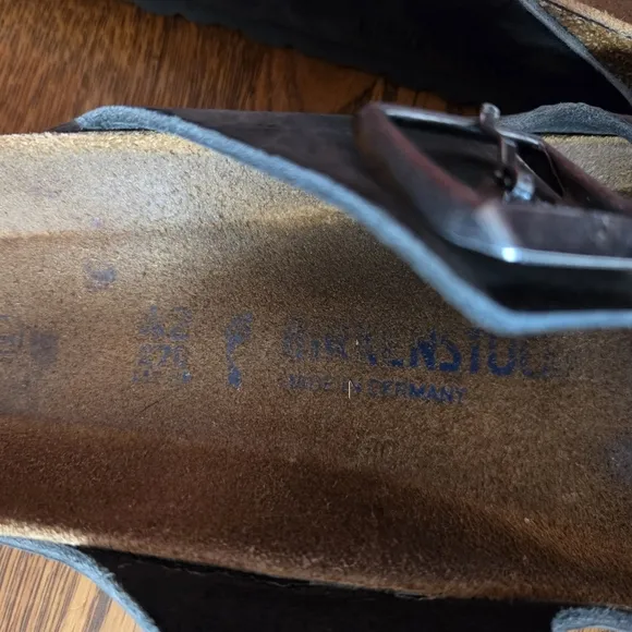 BIRKENSTOCK Arizona Black Soft Footbed Sandals Size 42