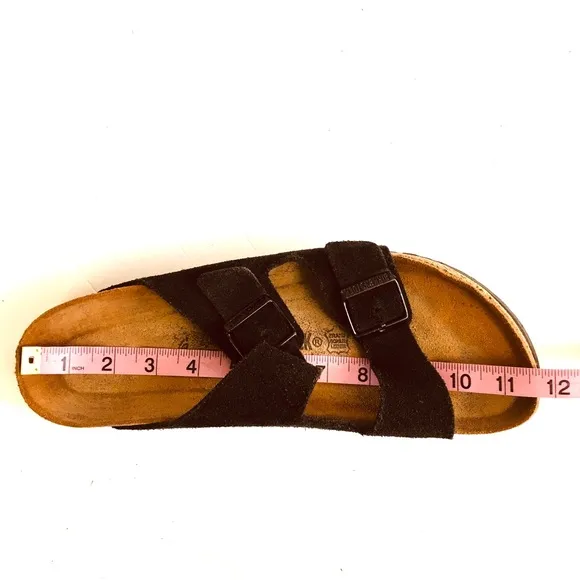 Birkenstock Arizona Black Suede Sandals Flip-Flop Size 44 (US 10.5)