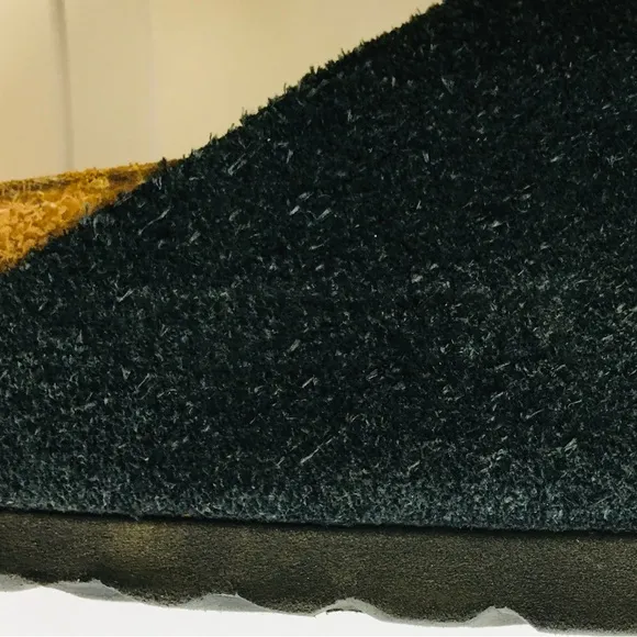Birkenstock Arizona Black Suede Sandals Flip-Flop Size 44 (US 10.5)