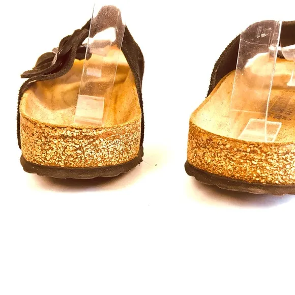 Birkenstock Arizona Black Suede Sandals Flip-Flop Size 44 (US 10.5)