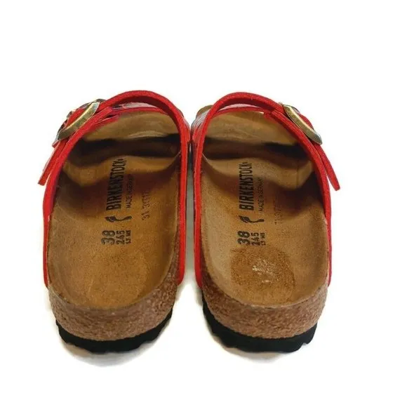 Birkenstock Arizona BS Sandals Womens Size 7-7.5 NARROW Gator Gleam Raspberry