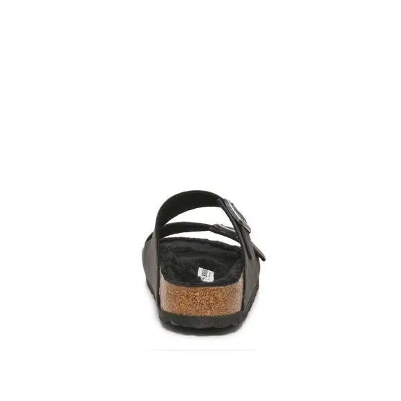 Birkenstock ARIZONA FUR Shearling EU41 BLACK Sandal W10/M8 Narrow Sandals BF-41