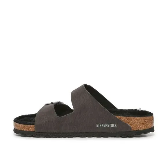 Birkenstock ARIZONA FUR Shearling EU41 BLACK Sandal W10/M8 Narrow Sandals BF-41