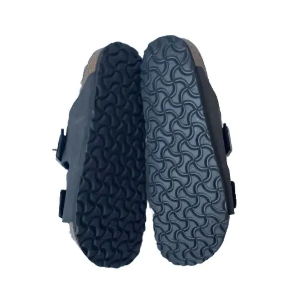 Birkenstock ARIZONA FUR Shearling EU41 BLACK Sandal W10/M8 Narrow Sandals BF-41