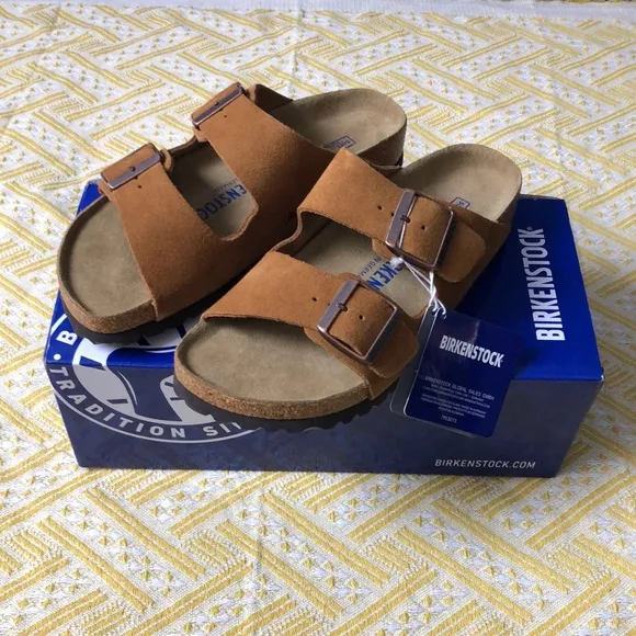 Birkenstock Arizona Mink Sandals with Adjustable Straps Narrow