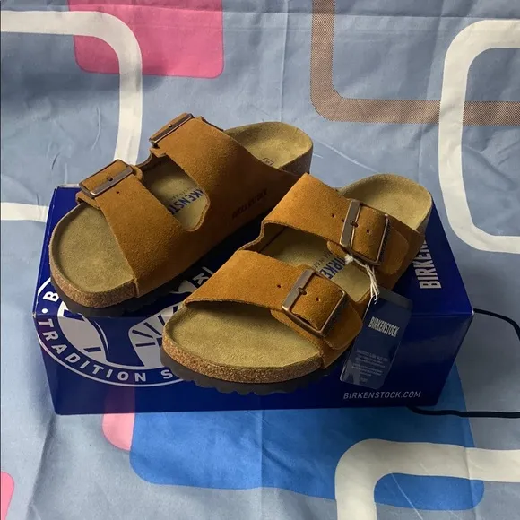 Birkenstock Arizona 😘Mink Sandals 😘with Two-Strap Design - Narrow
