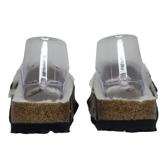 Birkenstock Arizona Sandals Shearling Habana Oiled Leather Euro 36N US 5-5.5 NWT
