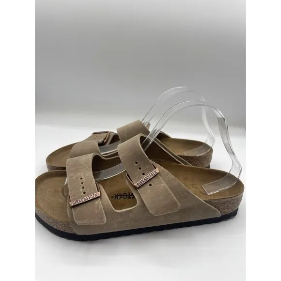 Birkenstock Arizona Sandals Unisex Brown Oiled Leather Comfy 10 US 41 New 4