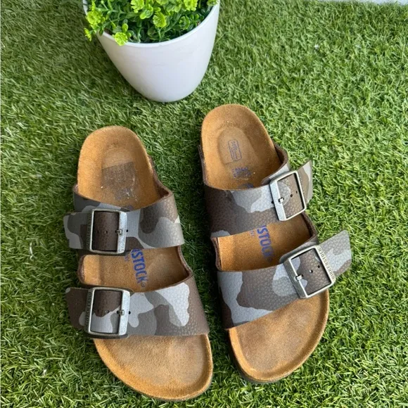 Birkenstock Arizona SOFT FOOTBED Camouflage Sandals Size 37 US 7 women