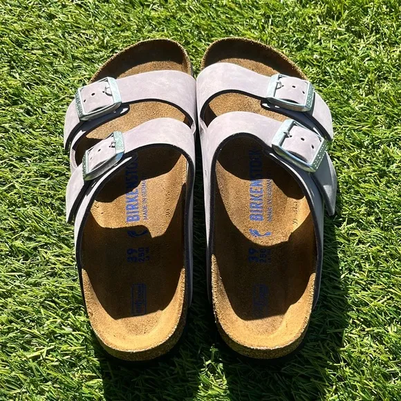 Birkenstock Arizona Soft Footbed Nubuck Leather Sandals