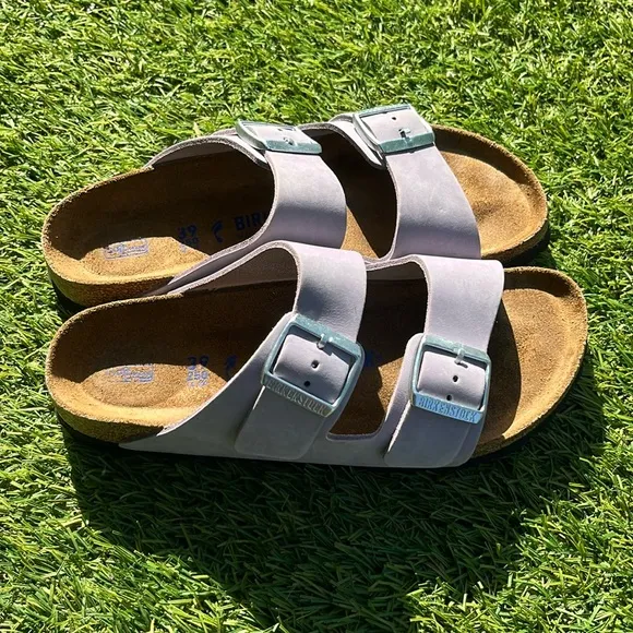 Birkenstock Arizona Soft Footbed Nubuck Leather Sandals