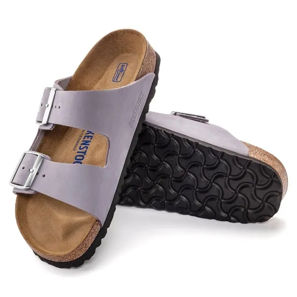 Birkenstock Arizona Soft Footbed Nubuck Leather Sandals