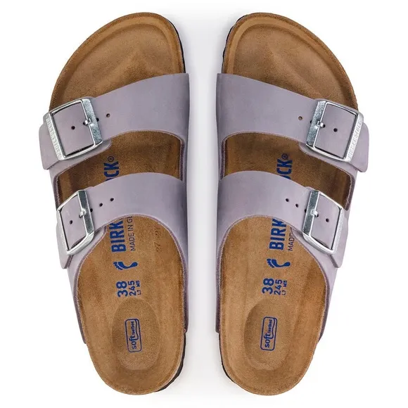 Birkenstock Arizona Soft Footbed Nubuck Leather Sandals